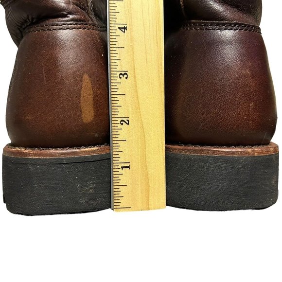 Chippewa Brown Leather Lace Up Vibram Sole Work Boot Shoes Mens Size 8 M Casual - Picture 11 of 16